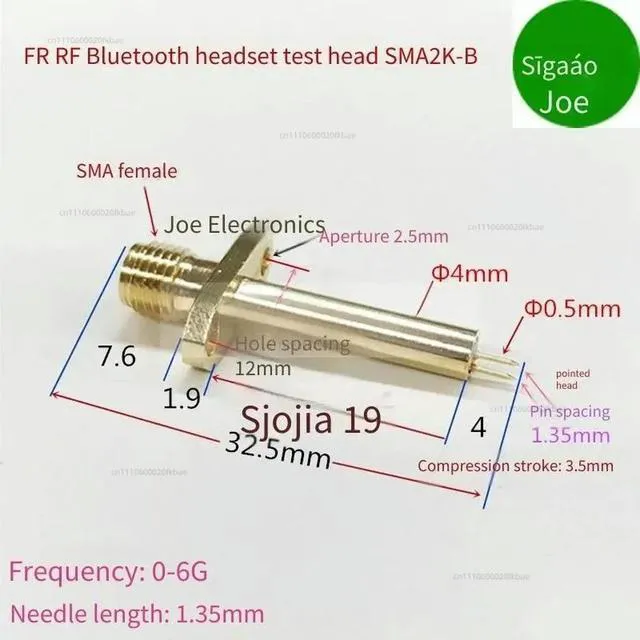 Alt view image 3 of 3 - Headset Test Probe 1.35 Pitch Sharp Needle SMA Cell Phone Test Head RF RF High Frequency Double Needle