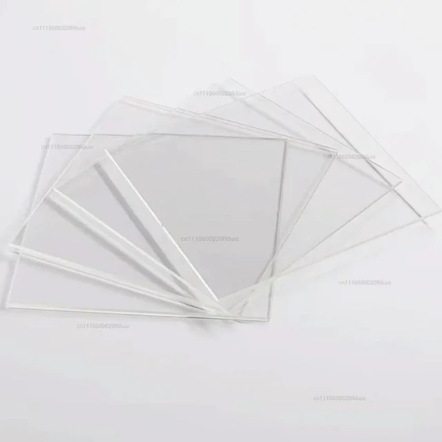 Alt view image 2 of 3 - oratory Electronic Glass Substrate Transparent Optical Glass Substrate 100 * 100 * 0.55mm