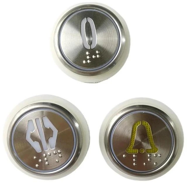 Alt view image 2 of 3 - Elevator Push Button With Braille A3N18489 A4N18639 Lift spare parts