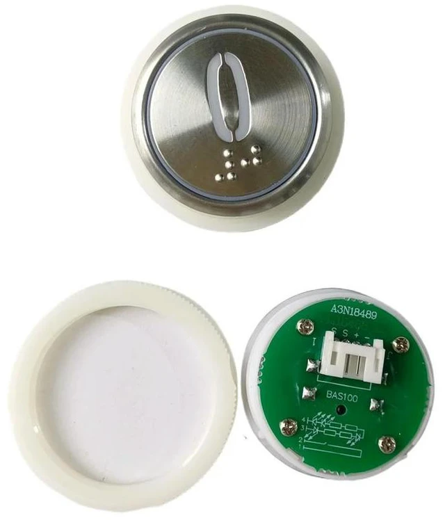 Alt view image 3 of 3 - Elevator Push Button With Braille A3N18489 A4N18639 Lift spare parts