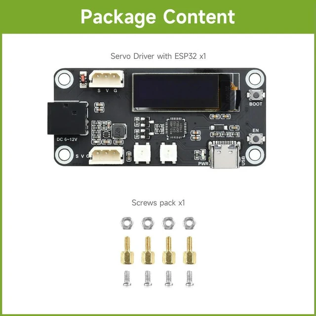 Alt view image 2 of 3 - Waveshare ESP32 Servo Driver Expansion Board, Built-In and Bluetooth, Dedicated Driver Board Designed For Serial Bus Servos