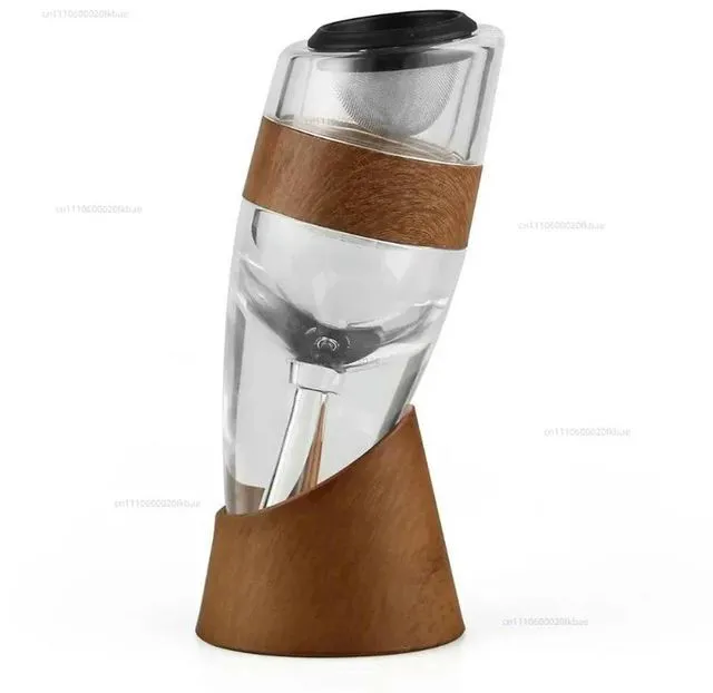 Main image of Slant Mouthed Red Wine Magic Quick Decanter, Wood Grain Red Wine Glass, Wine Dispenser