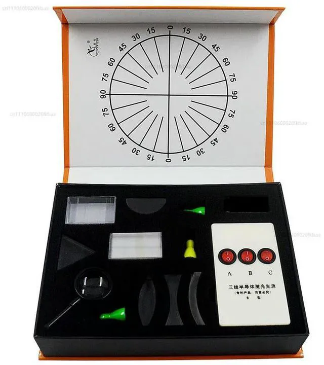 Main image of oratory Equipment for Experiments, Concave, Convex Lens, Prism, Physical Optical Kit