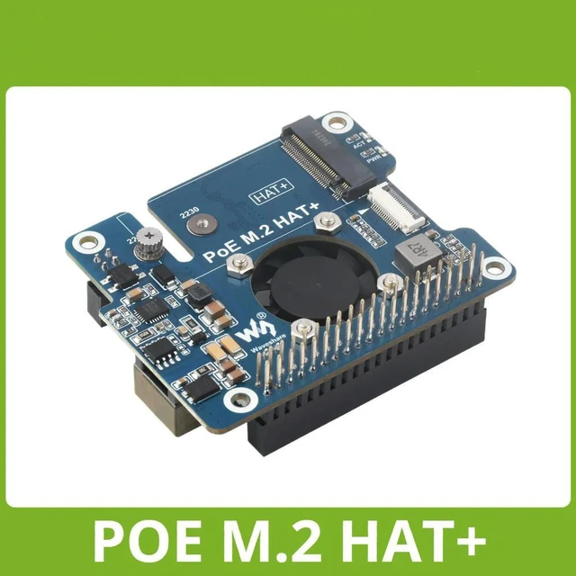 Main image of Waveshare PCIe To M.2 Adapter With PoE Function For Raspberry Pi 5, Supports NVMe Protocol M.2 Solid State Drive
