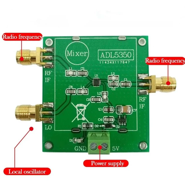 Alt view image 2 of 3 - ADL5350 Y-Type Mixer Functional Demo Board (ADL5350-EVALZ), Wide Frequency Range from Low Frequency to 4 GHz, High Linearity