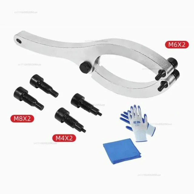 Main image of 230mm maximum excavator arm nut (including M4/M6/M8 pins) - Heavy Duty Hydraulic Cylinder Piston Wrench Kit