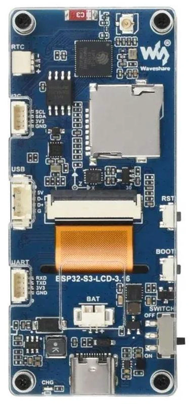 Alt view image 3 of 3 - Waveshare ESP32-S3 3.16 inch 320×820 LCD Development Board 32-Bit LX7 Dual-Core ESP32-S3-LCD-3.16