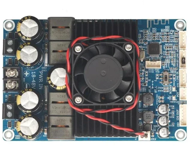 Alt view image 2 of 3 - 300W+300W DSP PC UI TPA3255 Bluetooth 5.3 Audio Amplifier DC18-48V AUX Input Volume Control BDM8 Audio Amplifier Board