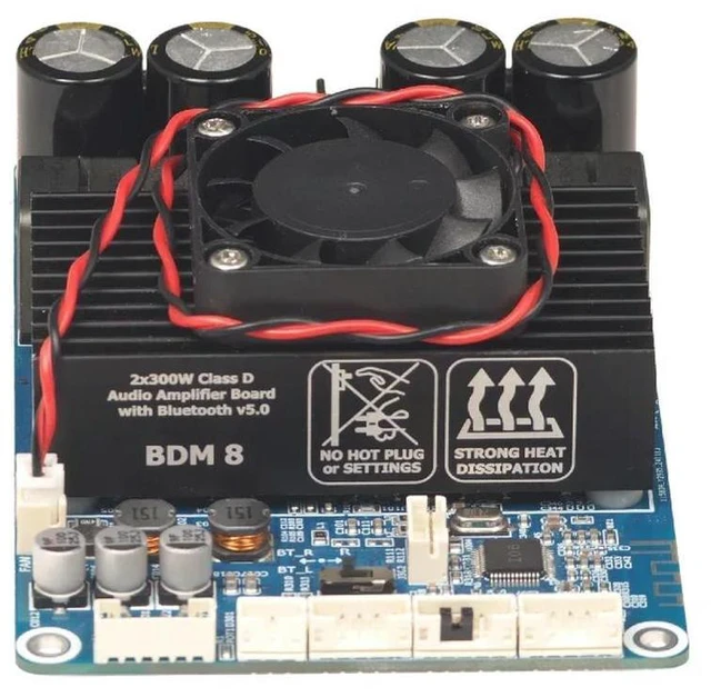 Alt view image 3 of 3 - 300W+300W DSP PC UI TPA3255 Bluetooth 5.3 Audio Amplifier DC18-48V AUX Input Volume Control BDM8 Audio Amplifier Board