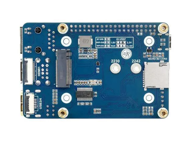 Alt view image 3 of 3 - Waveshare Mini Base Board(A)for Raspberry Pi Compute Module 4, Carrier Board for Raspberry Pi official IO board