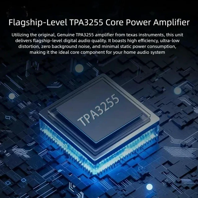 Alt view image 3 of 3 - WOOPKER 600W×2 Class D Amplifier Board Dual Core TPA3255 2.0 Channel HiFi Stereo Power Amplifier for 4-8 Speakers Home Theater