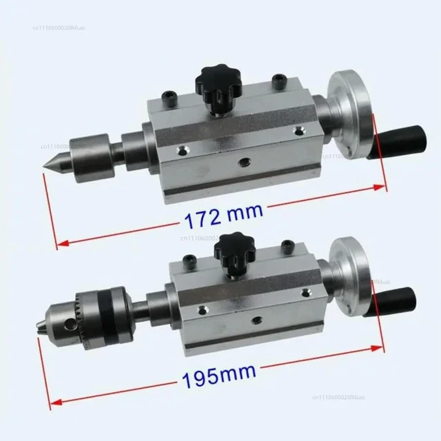 Alt view image 2 of 3 - DIY micro lathe tailstock slider tailstock assembly + B12 drill chuck + live beads machine spindle set