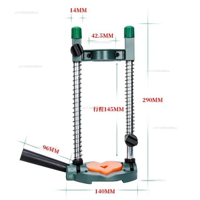 Alt view image 2 of 3 - Precision Guide Pipe Drill Stand, Drill Guide with Adjustable Angle and Removable Handle, DIY Tool