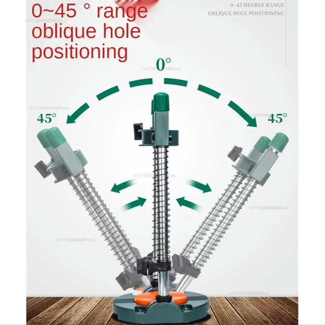Alt view image 3 of 3 - Precision Guide Pipe Drill Stand, Drill Guide with Adjustable Angle and Removable Handle, DIY Tool