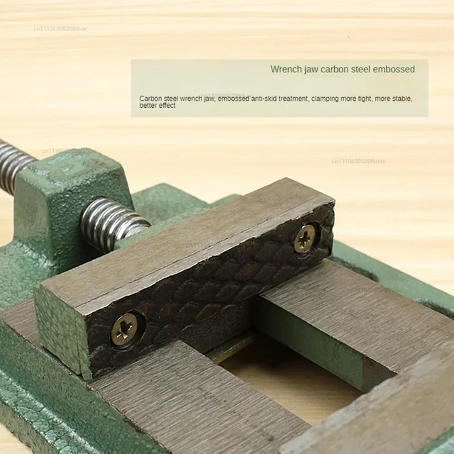 Alt view image 2 of 3 - American Cast Iron Screw Flat Nose Pliers 3 Inch Fixed Vise Vise Precision Drilling Jig Max 80MM