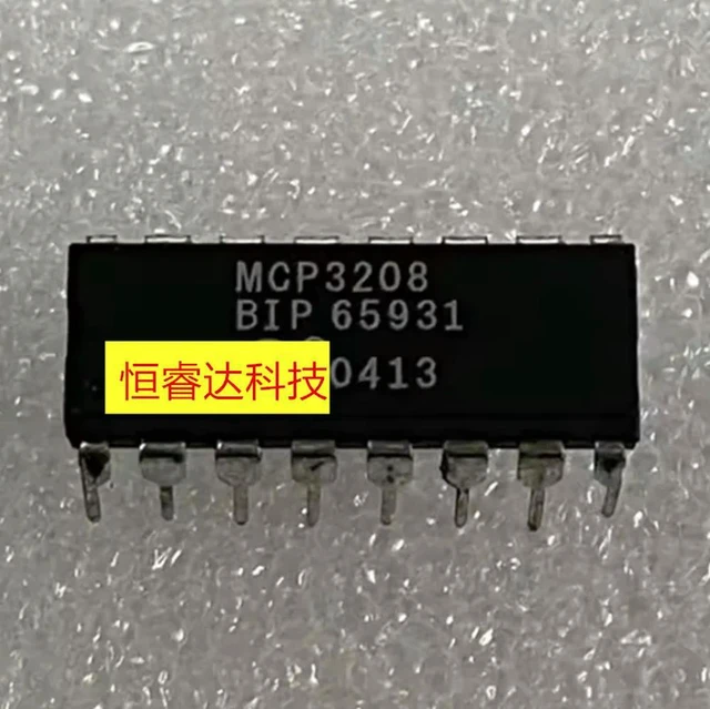 Main image of 10PCS MCP3208-BI/P And DIP16 3208 Analog To Digital Conversion Chip ADC MCP3208