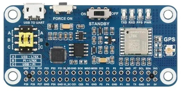 Alt view image 2 of 3 - Waveshare L76K GPS HAT Raspberry Pi GNSS Expansion Board Supports GPS / Beidou (BDS) / GLONASS / QZSS Multi-Satellite Systems