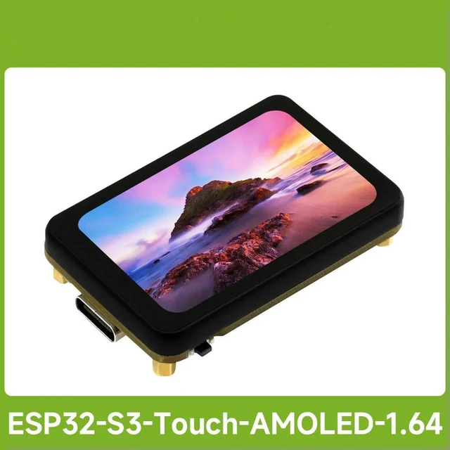 Alt view image 2 of 3 - Waveshare ESP32-S3 1.64inch AMOLED Touch Display Development Board, 280×456, Onboard Accelerometer And Gyroscope Sensor