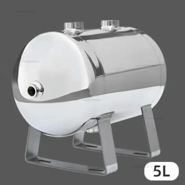 Alt view image 2 of 3 - Air compressor pressure box buffer tank, G1/4 interface, 5L 304 stainless steel air tank