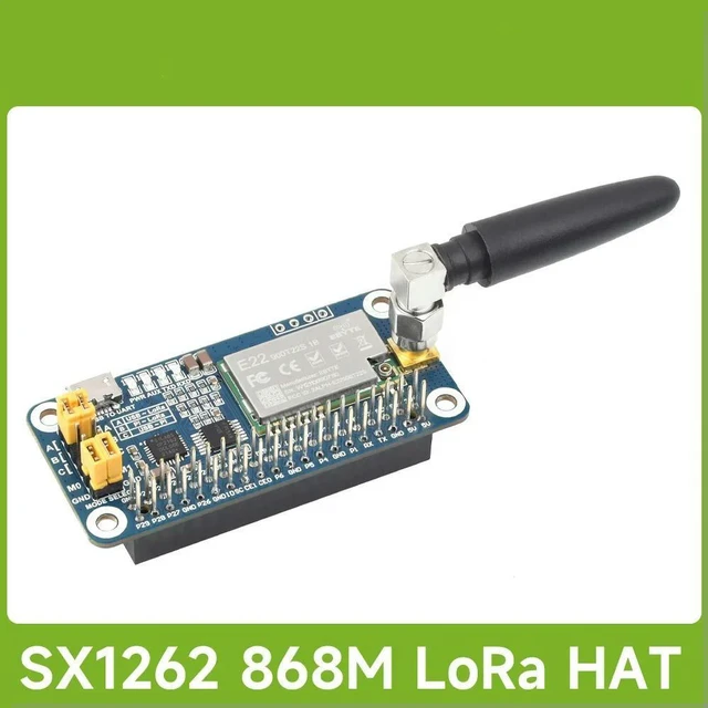 Main image of Waveshare SX1262 LoRa HAT for Raspberry Pi, Spread Spectrum Modulation, 868MHz Frequency Band for Raspberry Pi 5/4B/3B