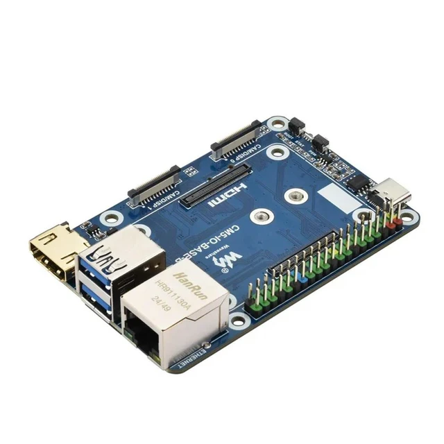 Alt view image 3 of 3 - Waveshare CM5-IO-BASE-B Raspberry Pi Compute Module 5 Micro Snow Basic Expansion Board Mini Expansion Board B-Type