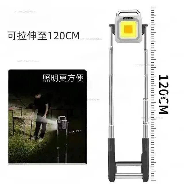 Alt view image 2 of 2 - Rechargeable Flood Light Night Construction Light Engineering Light Super Bright Led Bracket Outdoor Emergency