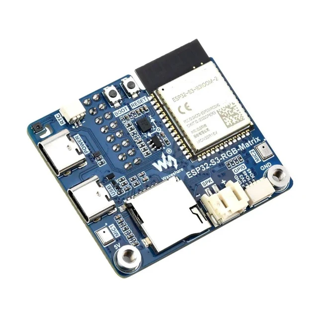 Alt view image 3 of 3 - Waveshare ESP32-S3 RGB Matrix Driver Board Supporting 2.4 GHz BLE 5 Dual-Mode 240MHz 32-Bit LX7