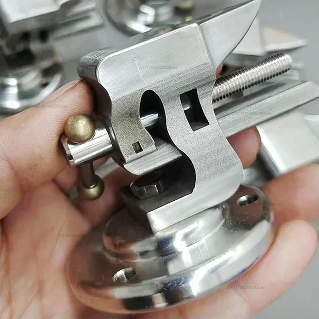Main image of 304 Stainless Steel Mini Vise With Anvil Table Hand Tools Adjustable Desktop Clamp Watch Repair Ornaments Anvil DIY Base