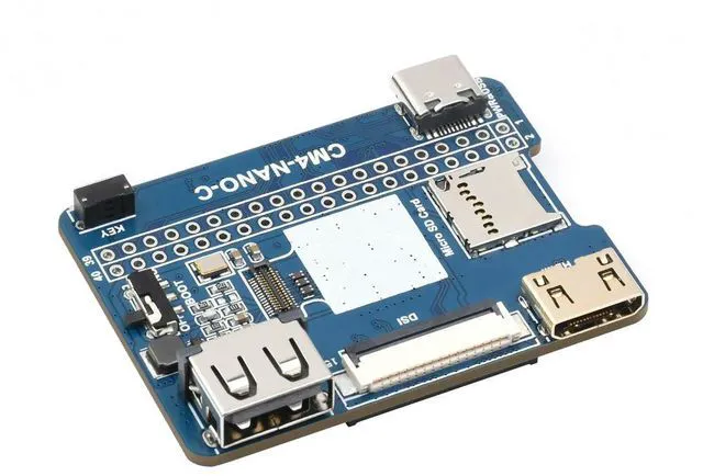 Alt view image 3 of 3 - Waveshare Nano Base Board (C) for Raspberry Pi Compute Module 4, Same Size as the CM4, Onboard 8MP Camera USB 2.0 Type A port
