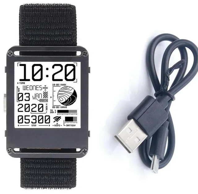 Main image of 1PCS ESP32 Watch ESP32 E-Watch TYPE-C Bluetooth Programmable Watch E-Paper Watch For ESP32 Module Board diy