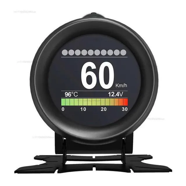 Alt view image 2 of 3 - Multi-Function Instrument Car HUD Head-UP Display Vehicle Speed Water Temperature Turbine Monitoring Fuel Consumption Meter OBD
