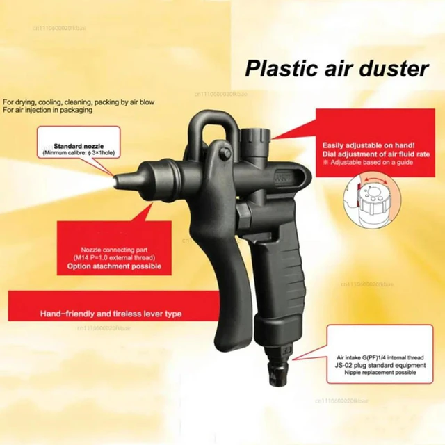 Alt view image 2 of 3 - ESD workshop SMT Production Line Dust Removal Gun with T-805J PU Spring Hose Pipe JHG-2 PP Plastic Anti-Static Blowing Gun