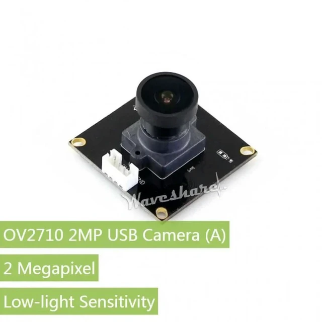 Alt view image 2 of 3 - Waveshare OV2710 2MP USB Camera Supports Raspberry Pi and Jetson Nano, Better Sensitivity in Low-light Condition, Driver-Free