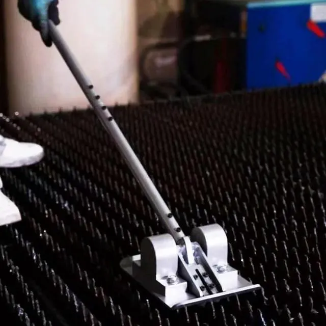 Alt view image 3 of 3 - Safety Small Manual Slag Remover with Rack for Laser Cutting Grating Slag Cleaning