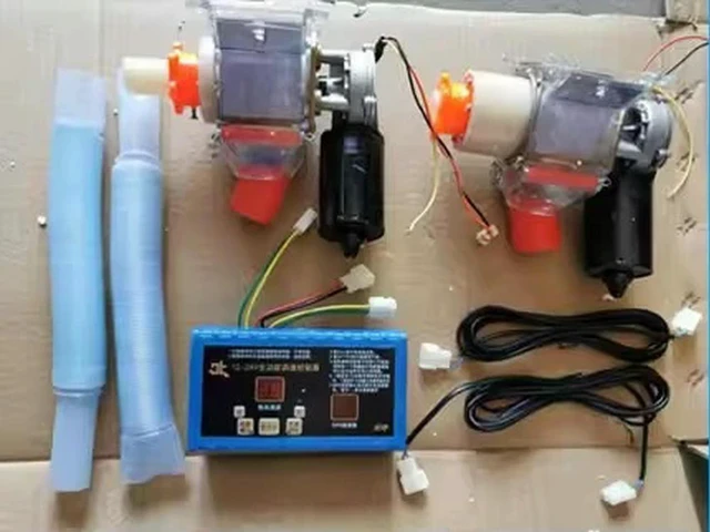 Alt view image 2 of 2 - Electric fertilizer applicator, electronic fertilizer sowing, speed-regulating fertilizer box set,two rows,special for no-tiller