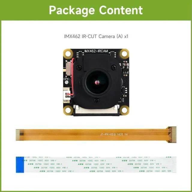 Main image of Waveshare IMX462 2MP IR-CUT Camera for Raspberry Pi 5/4B/3B/3B+/3A+/B+/2B, 90° DFOV, Starlight Camera Sensor, Fixed-Focus