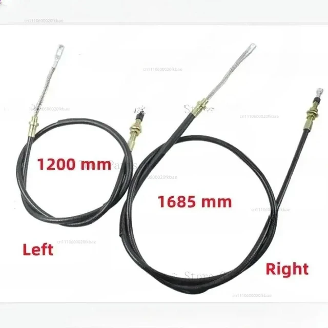 Alt view image 2 of 3 - 2Pcs/Set Hand Parking Brake Stay Wire Left 1.20M Right 1.685M Tailift Forklift 92512128 92512129 FD2035