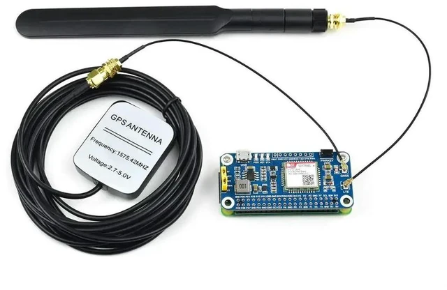 Alt view image 2 of 3 - Waveshare NB-IoT/Cat-M(eMTC)/GNSS HAT for Raspberry Pi, Based on SIM7080G, Globally Applicable