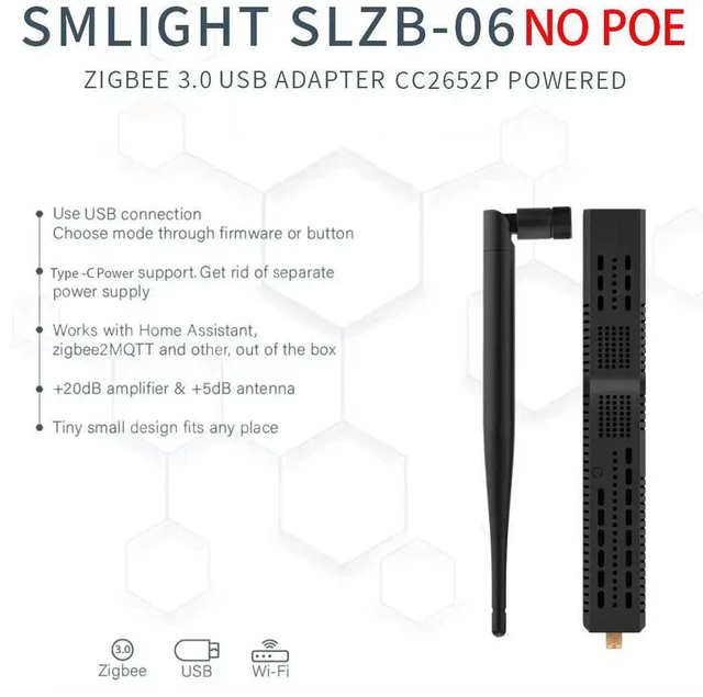 Alt view image 2 of 3 - SMLIGHT SLZB-06 No POE Zigbee 3.0 to Ethernet, USB and Gateway Coordinator