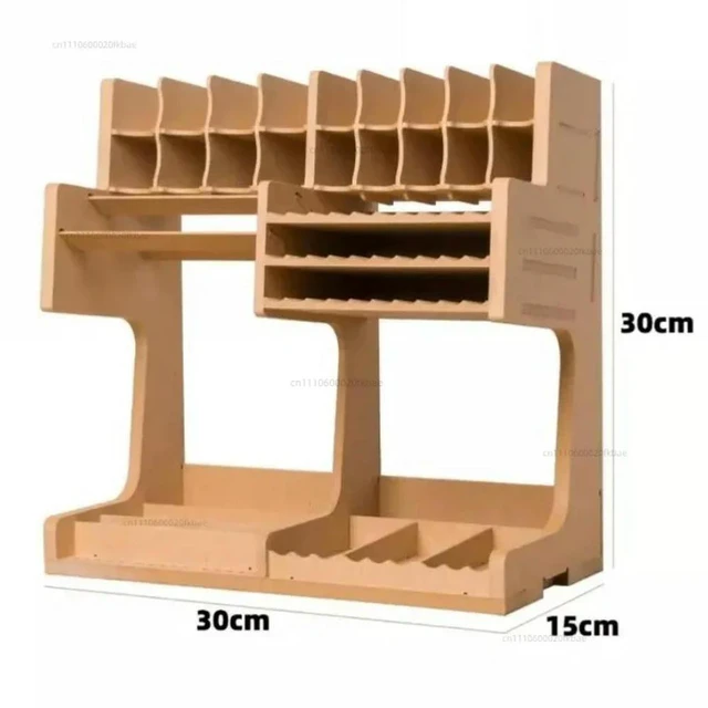 Alt view image 2 of 3 - DIY model tool rack K1 model tool rack box wooden box hobby production