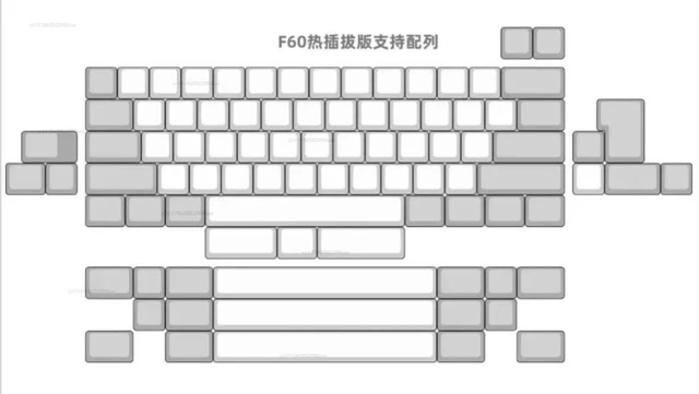 Alt view image 2 of 3 - F60 Hot-swappable Customized Keyboard PCB Supports HHKB ISO Seven-character Carriage Return 1.2mm Flexible Design
