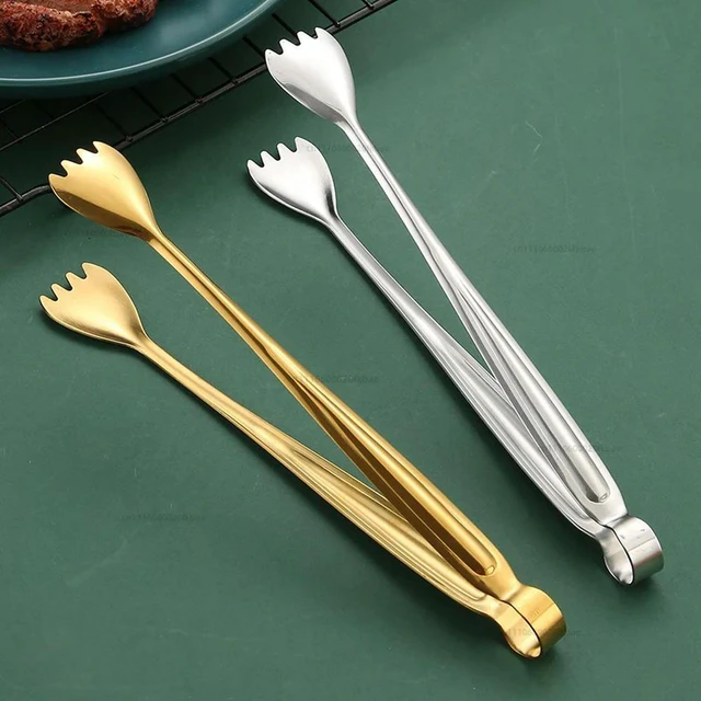 Main image of 304 stainless steel food clip steak buffet restaurant kitchen dish barbecue thickened golden towel