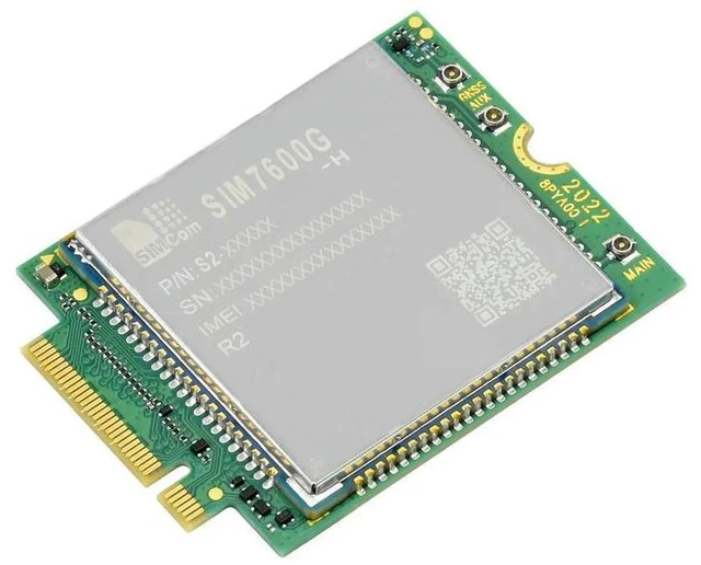 Alt view image 3 of 3 - Waveshare SIM7600G-H-M.2 SIMCom 4G LTE Cat-4 Module, Global Coverage, With GNSS Support, M.2 B KEY Connector, LTE-TDD