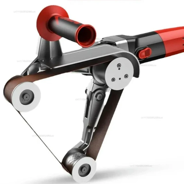 Alt view image 2 of 3 - Stainless steel pipe polishing machine belt sander 760x40mm electric circular pipe drawing machine working head 10-200mm