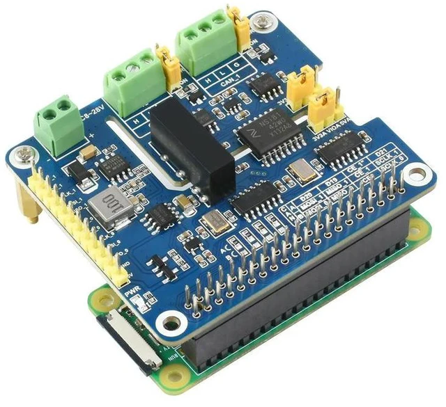 Main image of Waveshare 2-Channel Isolated CAN FD Expansion HAT, SPI interface,Multiple Protections, Designed For Raspberry Pi Series