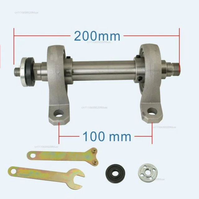 Alt view image 3 of 3 - 2 Bearing M14x1mm M14 Thread Wood Pulley Shaft Shaft DIY Head Fit Chuck K01-65 K02-65 / 50 4 Inch Saw Blade