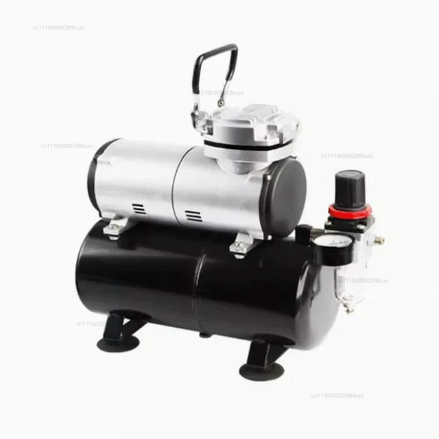 Alt view image 2 of 3 - Adjustable home mini small oil-free compression pump with pressure switch safety valve AS-186 air compressor