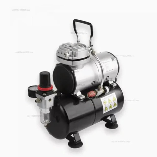 Alt view image 3 of 3 - Adjustable home mini small oil-free compression pump with pressure switch safety valve AS-186 air compressor