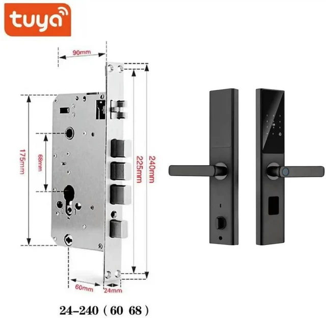 Alt view image 2 of 3 - automatic electronic fingerprint lock lock 3D facial recognition digital door lock with camera