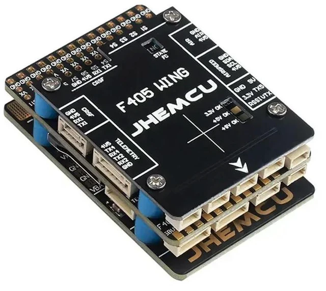 Alt view image 2 of 3 - JHEMCU F405 Wing Flight Controller for INAV, Built-in Baro Gyro OSD Blackbox BEC for RC Airplane Fixed Wing Accessories